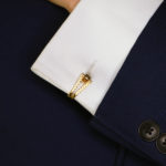 1940's French gold stirrup cufflinks