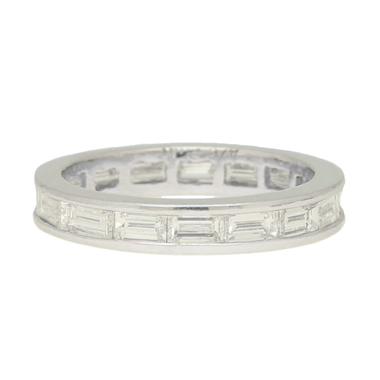 Art Deco Inspired Baguette Diamond Eternity Ring