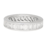 Baguette diamond full eternity ring