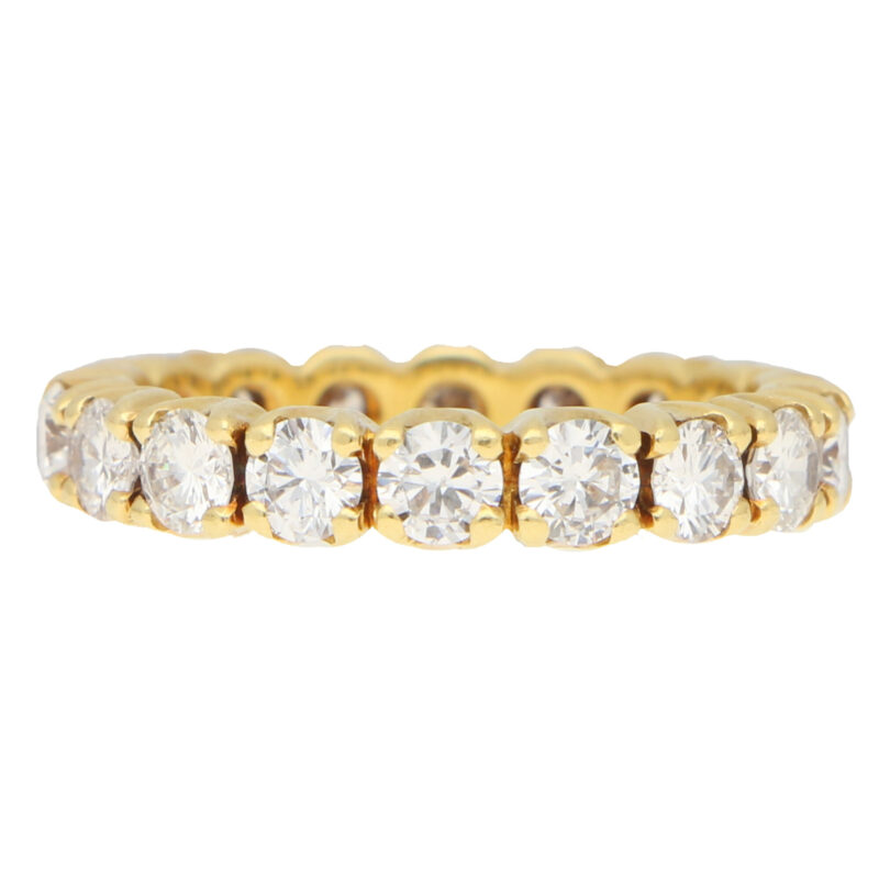 Diamond Full Eternity Ring in Yellow Gold