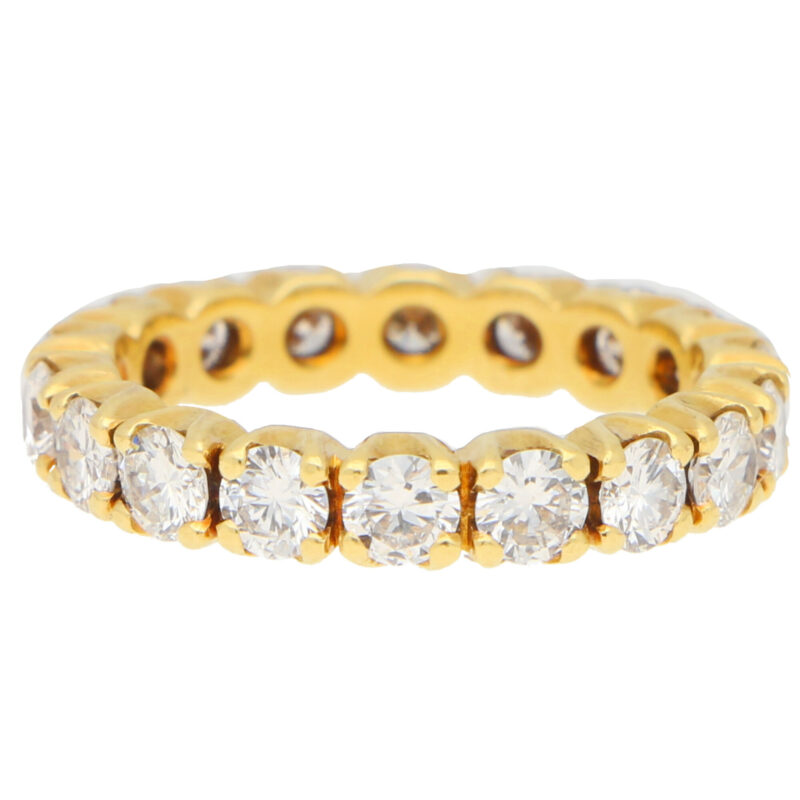 Diamond Full Eternity Ring in Yellow Gold