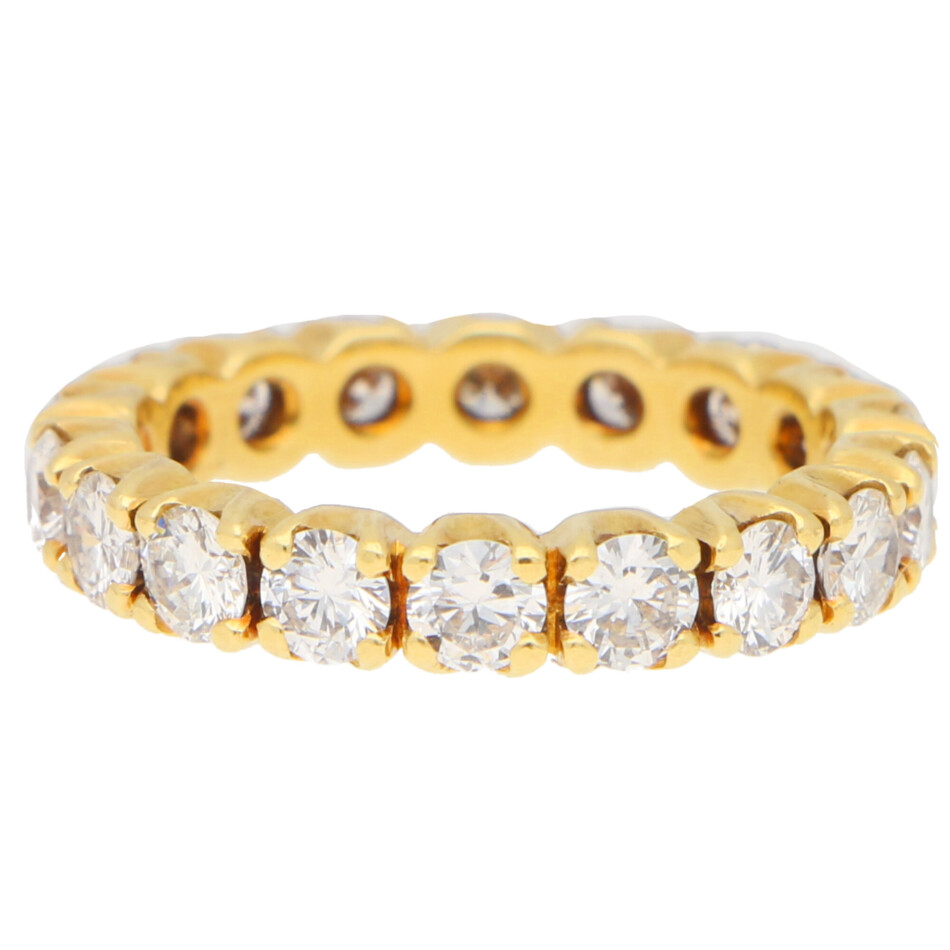 Diamond Full Eternity Ring in Yellow Gold