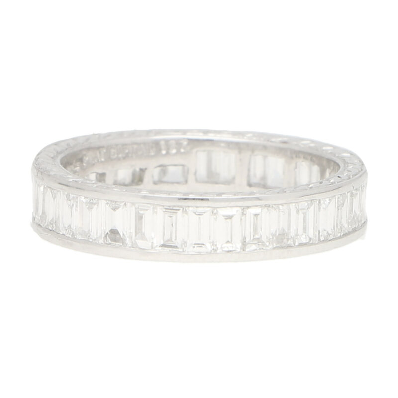 Baguette Diamond Full Eternity Ring in Platinum