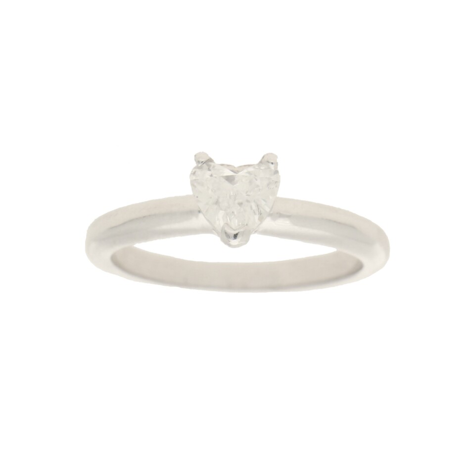 18k gold heart diamond engagement ring