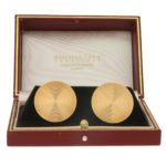 Large Round Kutchinsky Cufflinks Set in 9k Yellow Gold