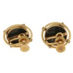 Victorian Sardonyx  Golfing Earrings