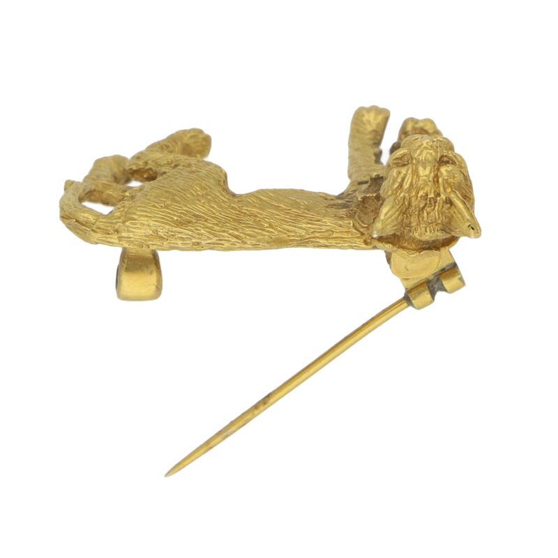 Lynx Cat Brooch Set in Solid Gold