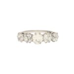 Vintage 2.70ct Five-Stone Diamond Ring in Palladium