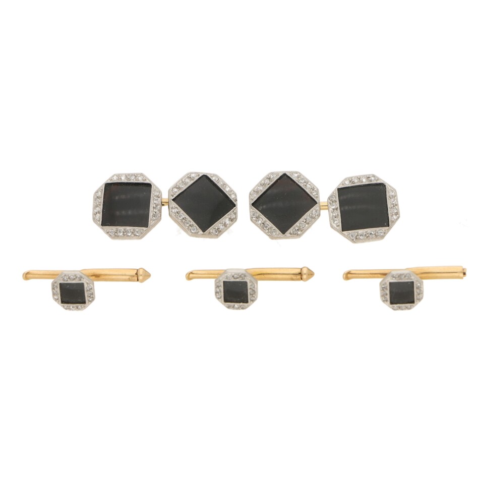 Deco Onyx and diamond dress set