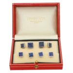 Sapphire Cufflinks set in Platinum