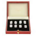 A set of mother-of-pearl cufflinks and dress studs