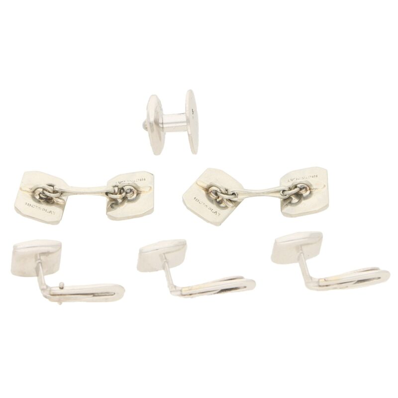 A set of mother-of-pearl cufflinks and dress studs