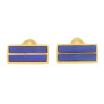 Tiffany & Co 18k gold lapis cufflinks