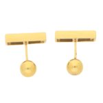 Tiffany & Co 18k gold lapis cufflinks