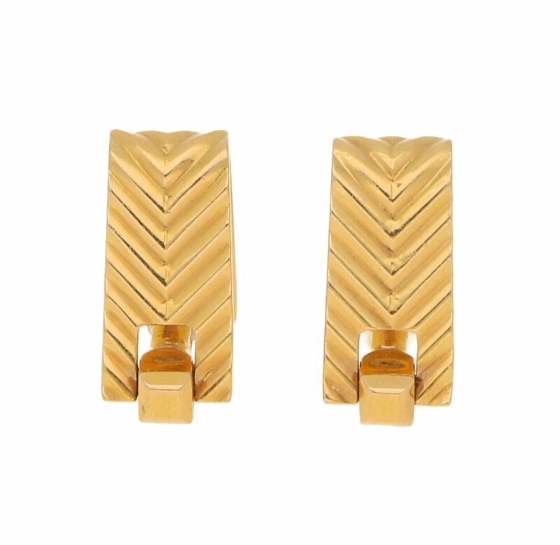 Vintage Boucheron gold 1940's stirrup cufflinks