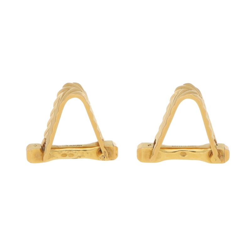 Vintage Boucheron gold 1940's stirrup cufflinks