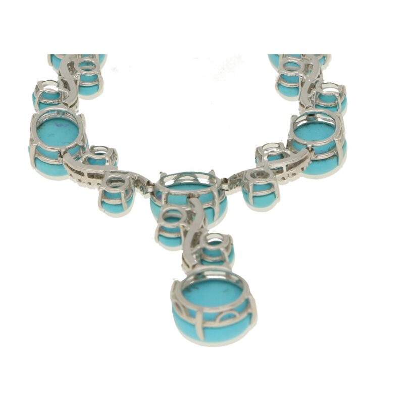 Turquoise and diamond necklace