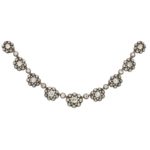 Victorian diamond cluster necklace