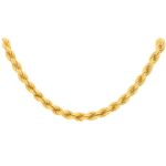 Vintage Twist Rope Necklace in Yellow Gold