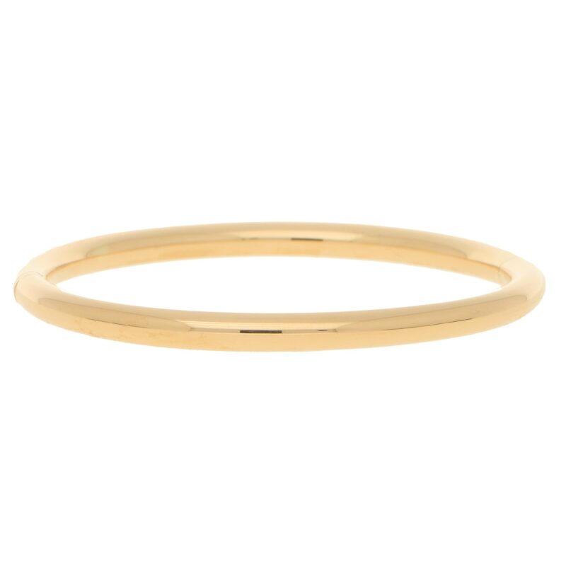 Hinged 18 Carat Yellow Gold Bangle