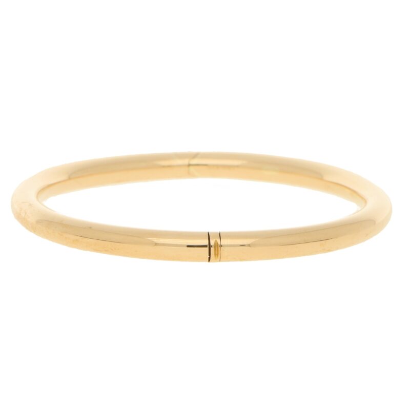 Hinged 18 Carat Yellow Gold Bangle