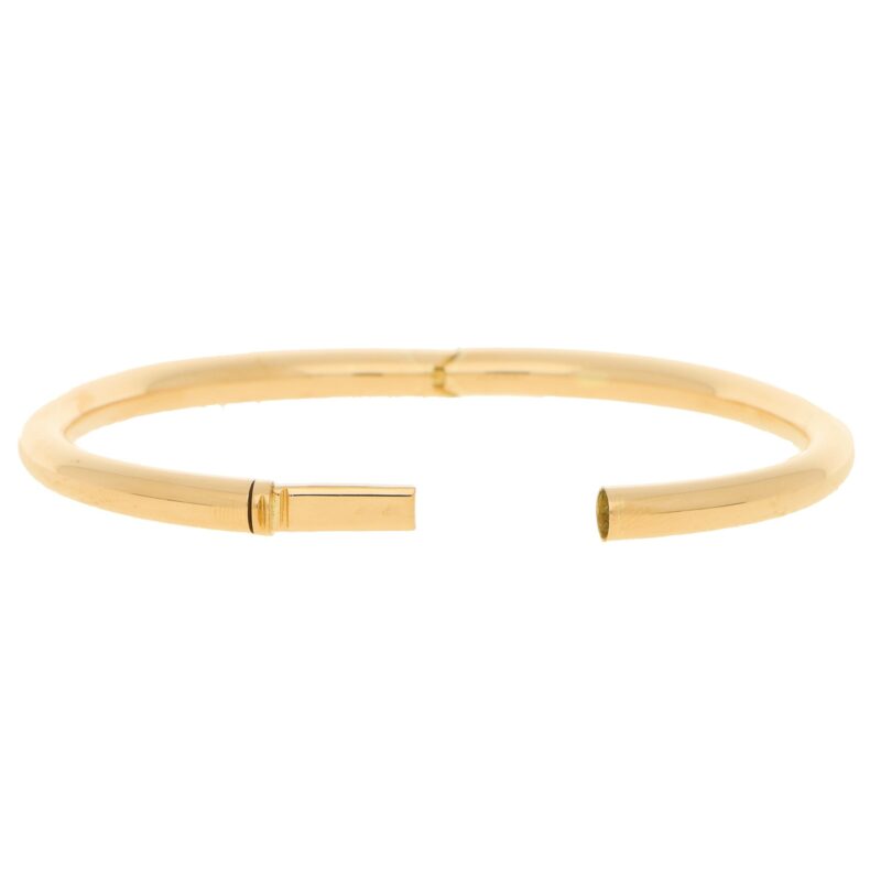 Hinged 18 Carat Yellow Gold Bangle