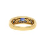 David Morris Sapphire and Diamond Cocktail Ring in Yellow Gold