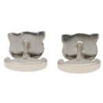 Sapphire Eyed Badger Swivel Back Cufflinks