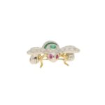 Emerald and Diamond Bee Brooch