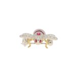 Ruby and Diamon Bee Brooch