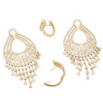 18.25ct Diamond Chandelier Tassel Earrings in Yellow Gold