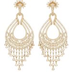 18.25ct Diamond Chandelier Tassel Earrings in Yellow Gold