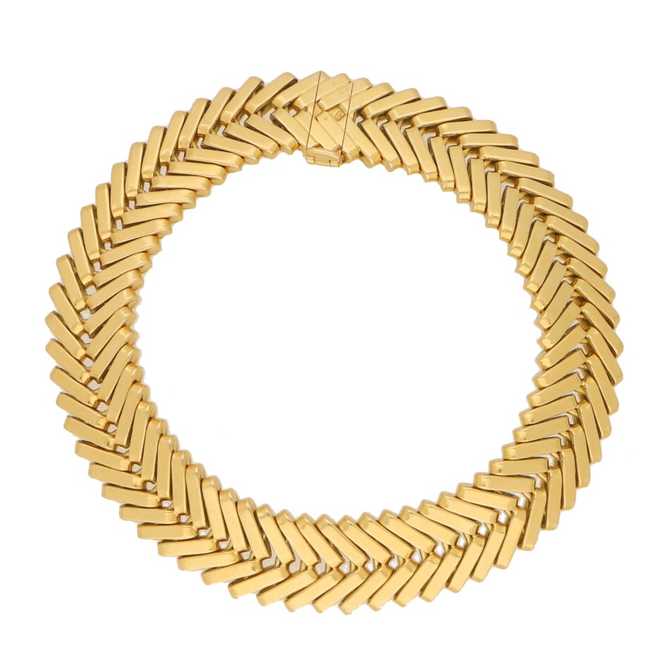 Vintage Van Cleef & Arpels Chevron Bracelet by Georges Lenfant