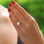 1.85ct Diamond Solitaire Ring With Baguette Shoulders Platinum