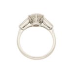 1.85ct Diamond Solitaire Ring With Baguette Shoulders Platinum