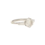 1.85ct Diamond Solitaire Ring With Baguette Shoulders Platinum