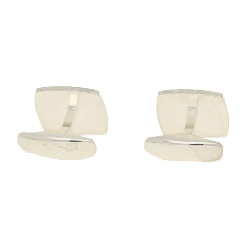 Playing Card Enamel Cufflinks in Sterling Silver, Italian