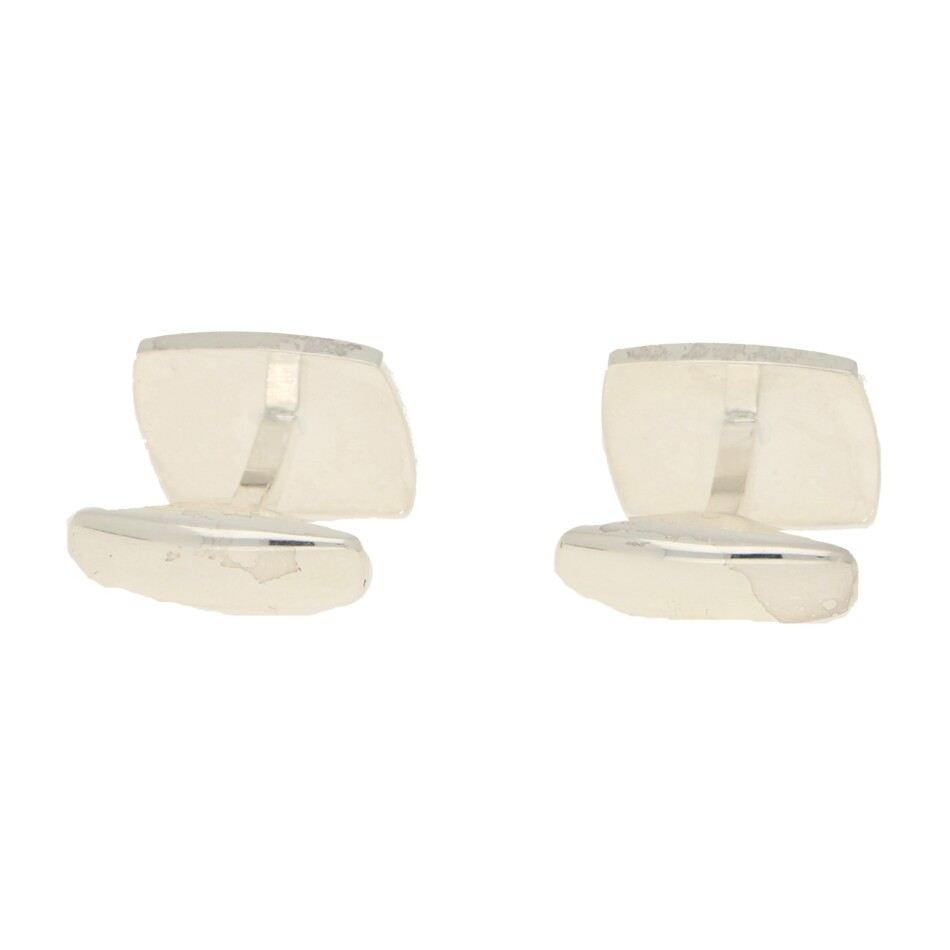 Playing Card Enamel Cufflinks in Sterling Silver, Italian