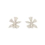 Diamond Flower Earrings