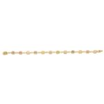 Yellow Gold Rainbow Sapphire and Diamond Bracelet