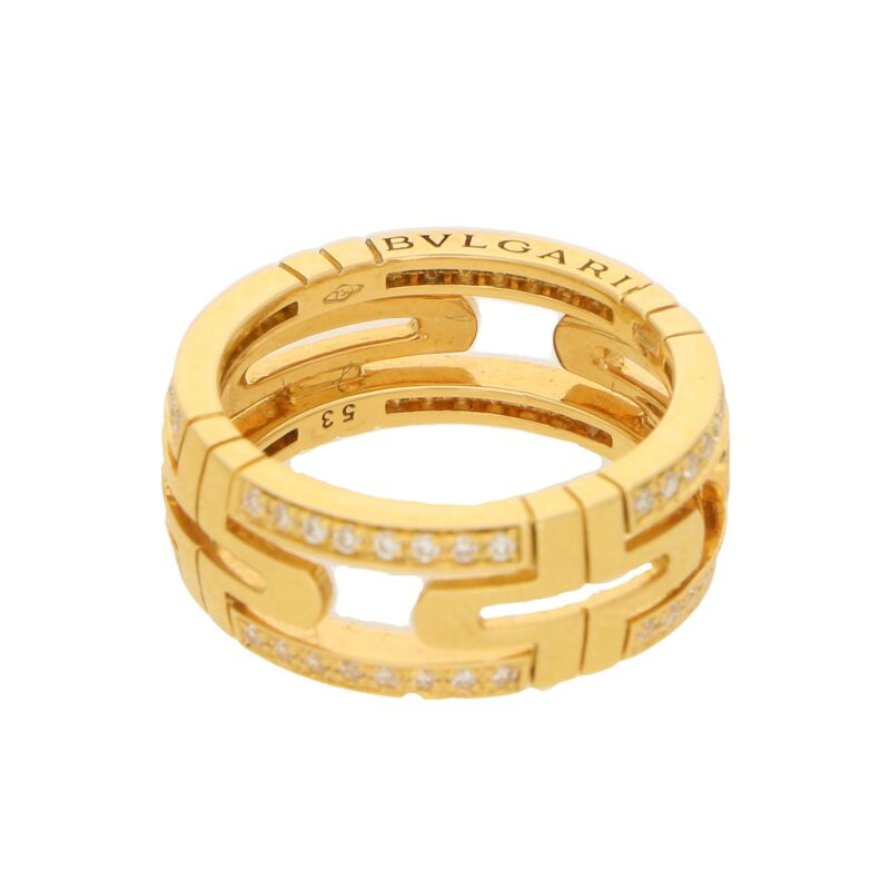 Bulgari Parentesi Diamond Ring 18kt Yellow Gold