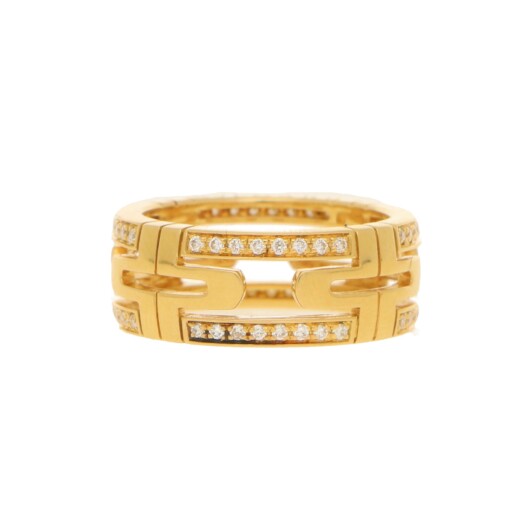 Bulgari Parentesi Diamond Ring 18kt Yellow Gold
