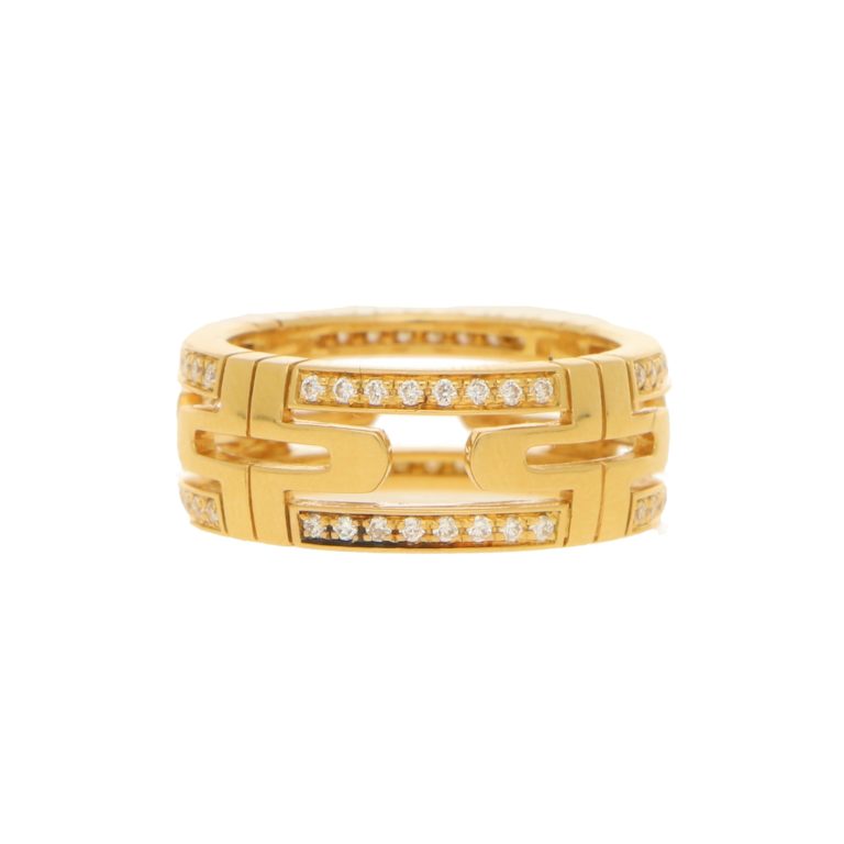 Bulgari Parentesi Diamond Ring 18kt Yellow Gold