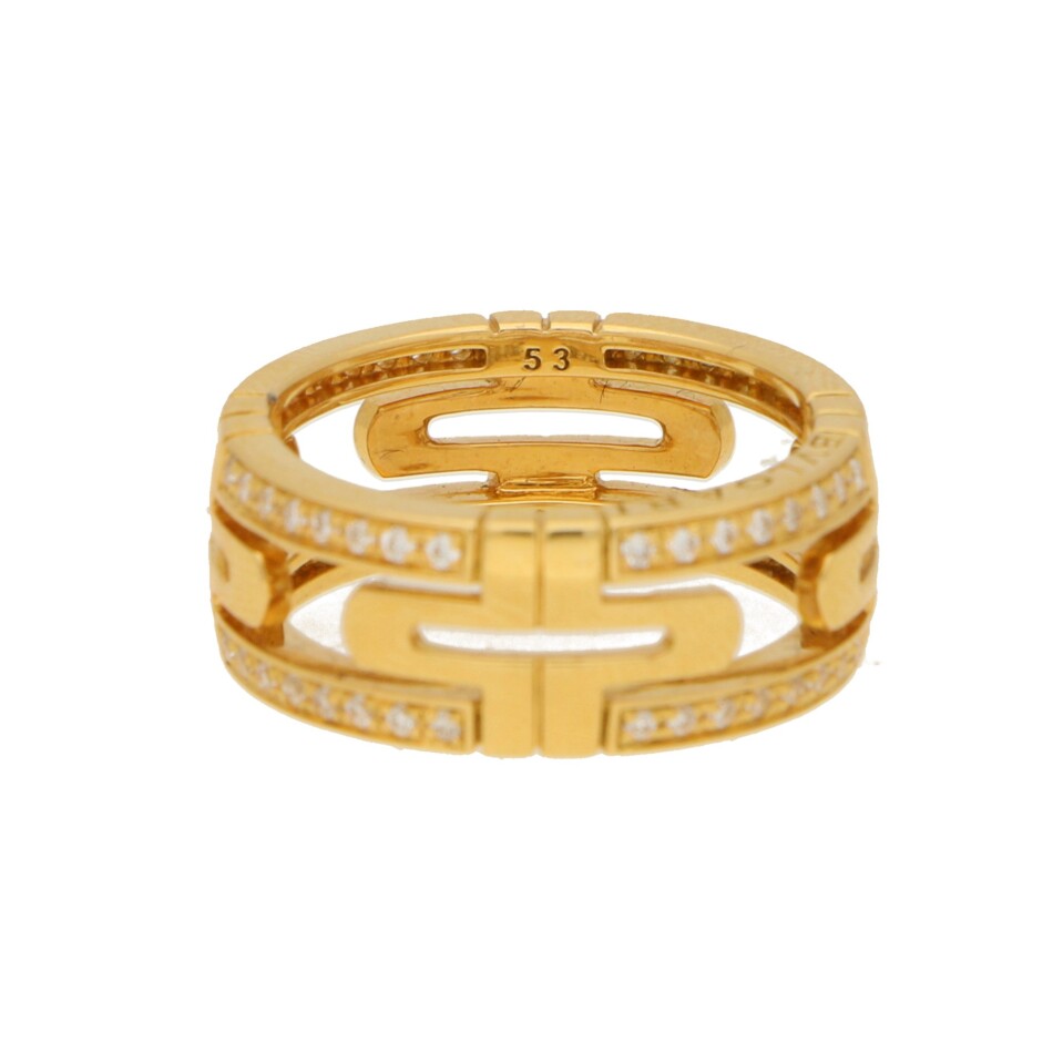 Bulgari Parentesi Diamond Ring 18kt Yellow Gold