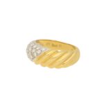 Damiani Diamond and 18kt Yellow Gold Ring