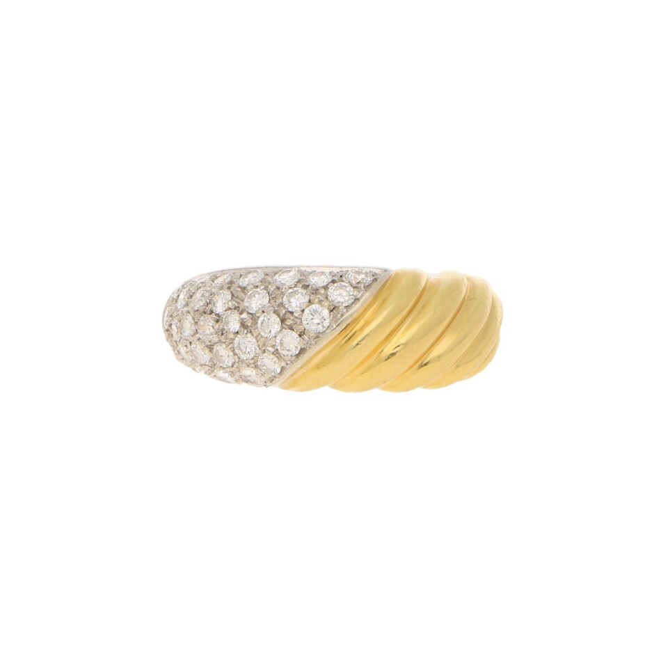 Damiani Diamond and 18kt Yellow Gold Ring