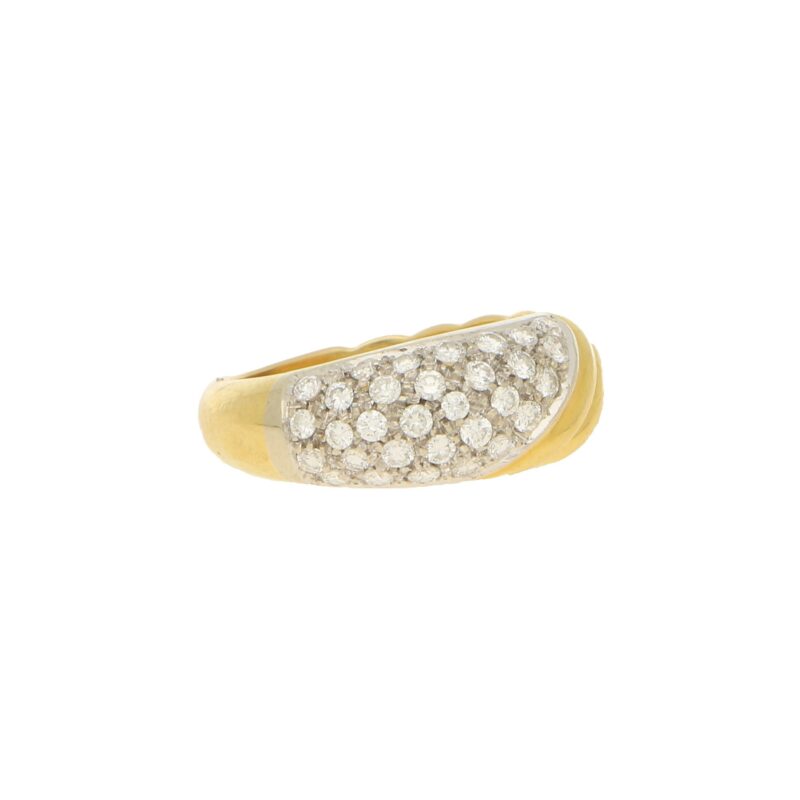 Damiani Diamond and 18kt Yellow Gold Ring