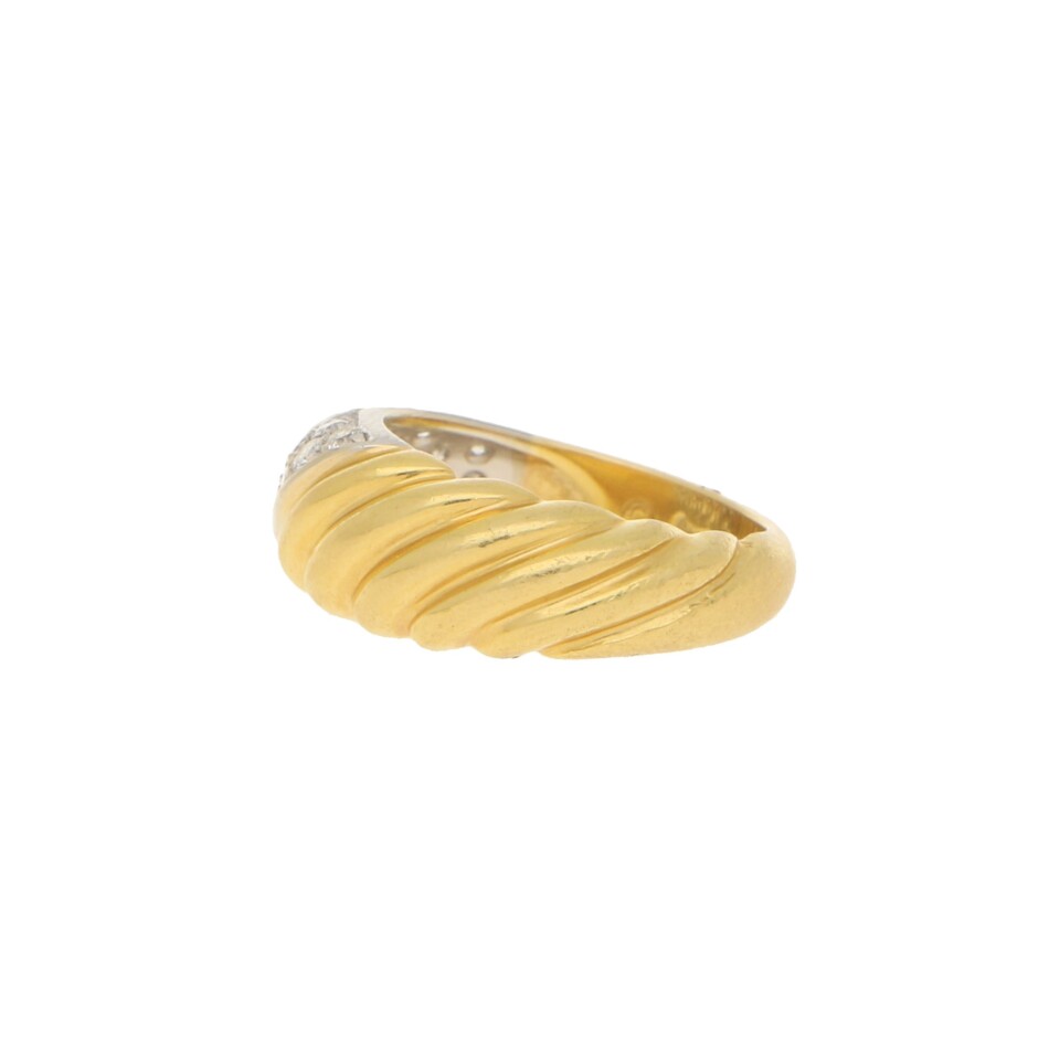 Damiani Diamond and 18kt Yellow Gold Ring