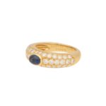 Vintage Cartier Mimi Sapphire and Diamond Ring Size 53