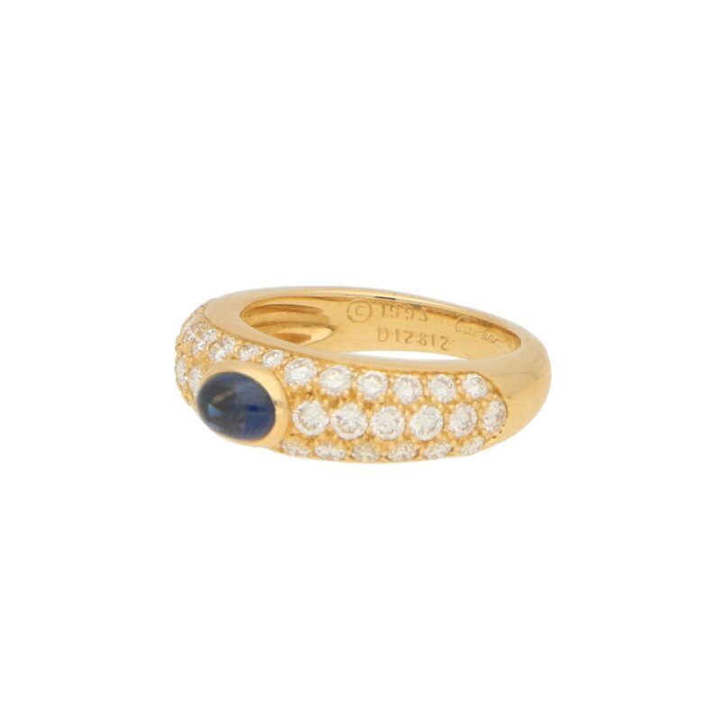 Vintage Cartier Mimi Sapphire and Diamond Ring Size 53